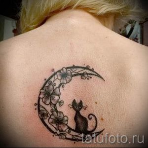 фото тату с черной кошкой для статьи про значение татуировки - tatufoto.ru - 6