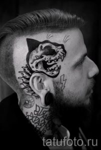 фото тату с черной кошкой для статьи про значение татуировки - tatufoto.ru - 18