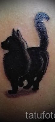 фото тату с черной кошкой для статьи про значение татуировки — tatufoto.ru — 19