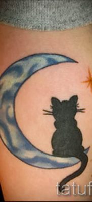 фото тату с черной кошкой для статьи про значение татуировки — tatufoto.ru — 32