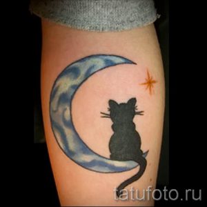 фото тату с черной кошкой для статьи про значение татуировки - tatufoto.ru - 32