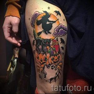 фото тату с черной кошкой для статьи про значение татуировки - tatufoto.ru - 39