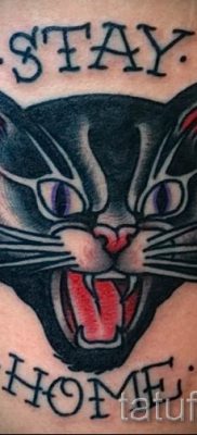 фото тату с черной кошкой для статьи про значение татуировки — tatufoto.ru — 40