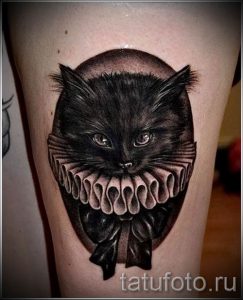 фото тату с черной кошкой для статьи про значение татуировки - tatufoto.ru - 47