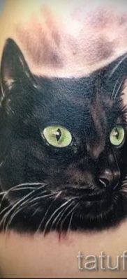 фото тату с черной кошкой для статьи про значение татуировки — tatufoto.ru — 49