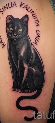 фото тату с черной кошкой для статьи про значение татуировки — tatufoto.ru — 54