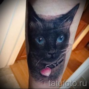 фото тату с черной кошкой для статьи про значение татуировки - tatufoto.ru - 57