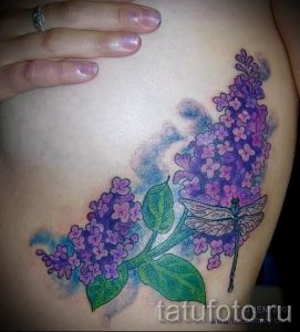 фото тату сирень для статьи про значение татуировки сирень - tatufoto.ru - 29