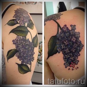 фото тату сирень для статьи про значение татуировки сирень - tatufoto.ru - 36