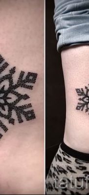 фото тату снежинка для статьи про значение татуировки снежинка — tatufoto.ru — 13