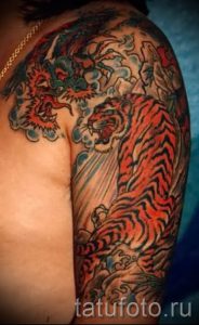 фото тату тигр и дракон для статьи про значение татуировки - tatufoto.ru - 9