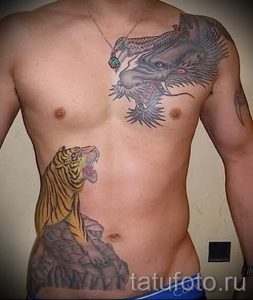 фото тату тигр и дракон для статьи про значение татуировки - tatufoto.ru - 11