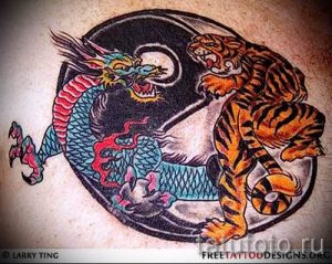 фото тату тигр и дракон для статьи про значение татуировки - tatufoto.ru - 14