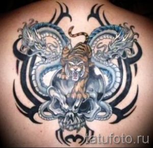 фото тату тигр и дракон для статьи про значение татуировки - tatufoto.ru - 24