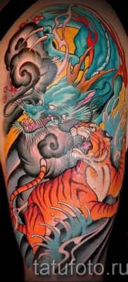 фото тату тигр и дракон для статьи про значение татуировки — tatufoto.ru — 25