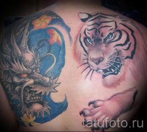 фото тату тигр и дракон для статьи про значение татуировки - tatufoto.ru - 33