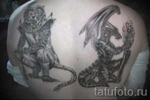 фото тату тигр и дракон для статьи про значение татуировки - tatufoto.ru - 40