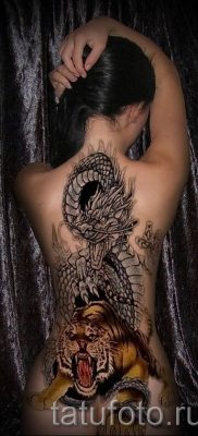 фото тату тигр и дракон для статьи про значение татуировки — tatufoto.ru — 44