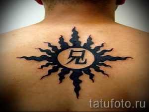 фото тату черное солнце для статьи про значение тату черное солнце - tatufoto.ru - 21