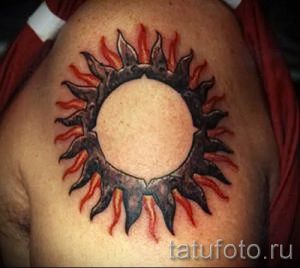 фото тату черное солнце для статьи про значение тату черное солнце - tatufoto.ru - 47