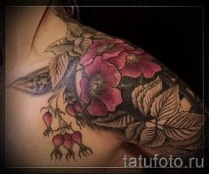 фото тату шиповник для статьи про значение татуировки шиповник - tatufoto.ru - 3