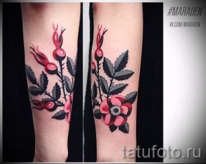 фото тату шиповник для статьи про значение татуировки шиповник - tatufoto.ru - 8