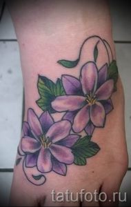 фото татуировки фиалка для статьи про значение тату фиалка - tatufoto.ru - 14