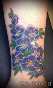 фото татуировки фиалка для статьи про значение тату фиалка - tatufoto.ru - 16