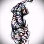 Классный эскиз татуировки тату тигр (рисунки для татуировки с тигром) - идея рисунка эскизы тату тигр (рисунки для татуировки с тигром) для создания эксклюзивной идеи татуировки тигр