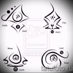 Необычные варианты эскизов для тату с иероглифом - крутые примеры рисунков