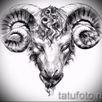 Прикольный эскиз для татуировки с рисунком тельца – классная идея для наколки телец