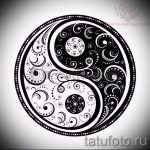 Достойный вариант рисунка наколки – символ Инь-Янь, который подойдет для крутого эскиза татуировки инь-янь