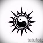 Достойный вариант рисунка татуировки – знак Инь-Янь, который подойдет для эксклюзивного эскиза тату инь-янь