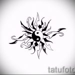 Крутой вариант рисунка татуировки – символ Инь-Янь, который подойдет для эксклюзивного эскиза тату инь-янь
