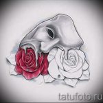Интересный ваирант эскиза для татуировки маска - картинка для разработки стильной тату с маской