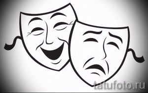 Достойный ваирант эскиза для тату маска - картинка для разработки интересной тату с маской