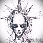 Зачетный ваирант эскиза для тату маска - картинка для создания уникальной тату с маской