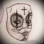 Зачетный ваирант эскиза для наколки маска - картинка для создания стильной тату с маской