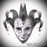 Классный ваирант эскиза для тату маска - рисунок для разработки эксклюзивной татуировки с маской