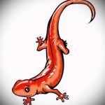 Стильный эскиз для тату саламандра – рисунок для формирования идеи особенной тату с саламандрой