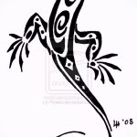 Стильный эскиз для наколки саламандра – картинка для формирования задумки особенной тату с саламандрой