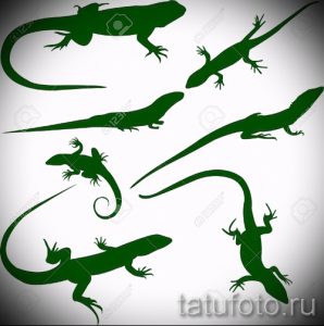 Коллекция черно-белых эскизов татуировок ящериц в различных позах и ракурсах. Идеально для выбора дизайна или создания уникальной композиции.