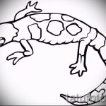 Интересный эскиз для татуировки саламандра – картинка для формирования задумки уникальной tattoo с саламандрой