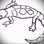 Крутой эскиз для тату саламандра – изображение для формирования идеи эксклюзивной тату с саламандрой