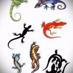 Оригинальный эскиз для наколки саламандра – картинка для формирования задумки уникальной tattoo с саламандрой