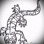 Крутой эскиз для татуировки саламандра – рисунок для формирования идеи уникальной tattoo с саламандрой