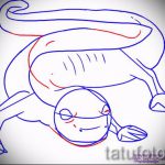 Стильный эскиз для татуировки саламандра – рисунок для формирования идеи особенной татуировки с саламандрой