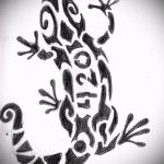 Стильный эскиз для татуировки саламандра – изображение для формирования идеи уникальной tattoo с саламандрой