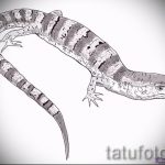 Крутой эскиз для наколки саламандра – изображение для формирования задумки эксклюзивной тату с саламандрой