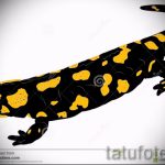 Стильный эскиз для татуировки саламандра – рисунок для формирования задумки эксклюзивной tattoo с саламандрой